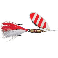 Блесна-вертушка DAM Effzett Standart с бородкой 12гр (red stripes)