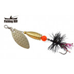 Блесна-вертушка Fishing Roi Teeny Spoon 2,6гр. цвет-001 Fly Black