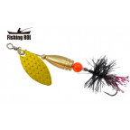 Блесна-вертушка Fishing Roi Teeny Spoon 2,6гр. цвет-002 Fly Black