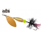 Блесна-вертушка Fishing Roi Teeny Spoon 3,6гр. цвет-003 Fly Black