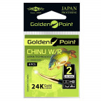 Крючок Mikado Golden Point Chinu № 10 (ушко) 9шт. (gold-black)