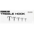 Крючок-тройник Fishing ROI Treble Hook №8 5шт.(black nickel)