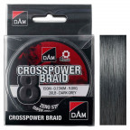 Шнур DAM Crosspower 8-Braid 150м 0,10мм 5,4кг/12Lb (dark grey)